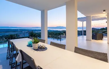 Villa in Smrika with Pool, Sauna & Sea Views