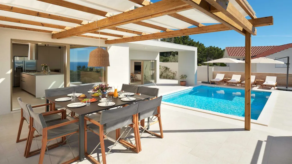 Poolside Villa with Sea Views in Sveta Nedjelja