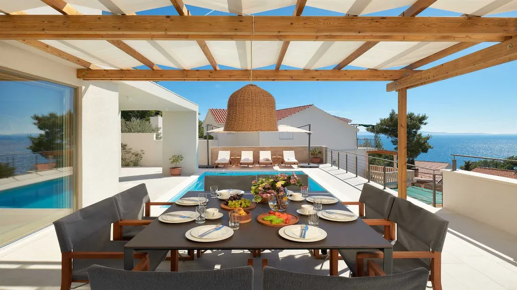 Poolside Villa with Sea Views in Sveta Nedjelja