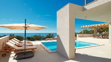 Poolside Villa with Sea Views in Sveta Nedjelja