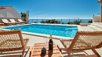 Poolside Villa with Sea Views in Sveta Nedjelja