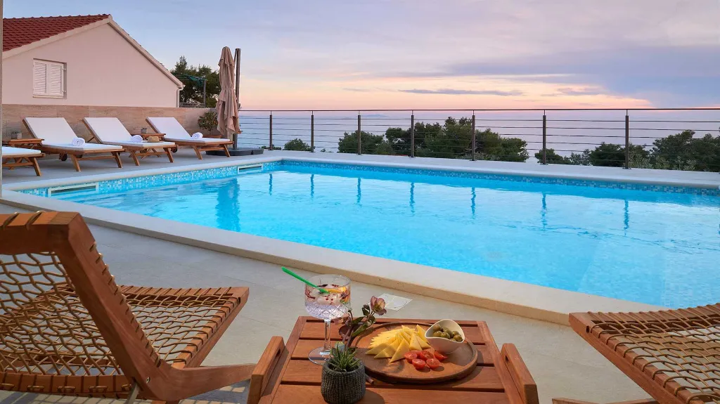Poolside Villa with Sea Views in Sveta Nedjelja