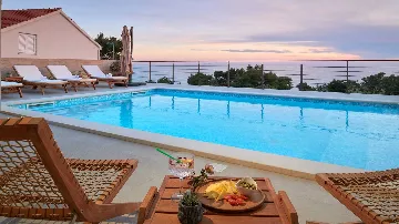 Poolside Villa with Sea Views in Sveta Nedjelja