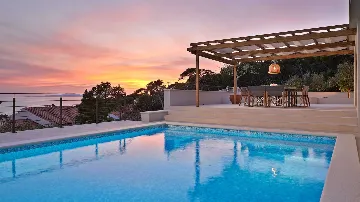 Poolside Villa with Sea Views in Sveta Nedjelja