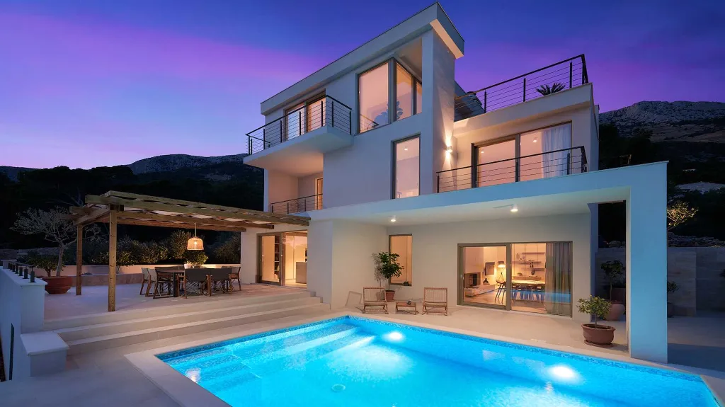Poolside Villa with Sea Views in Sveta Nedjelja