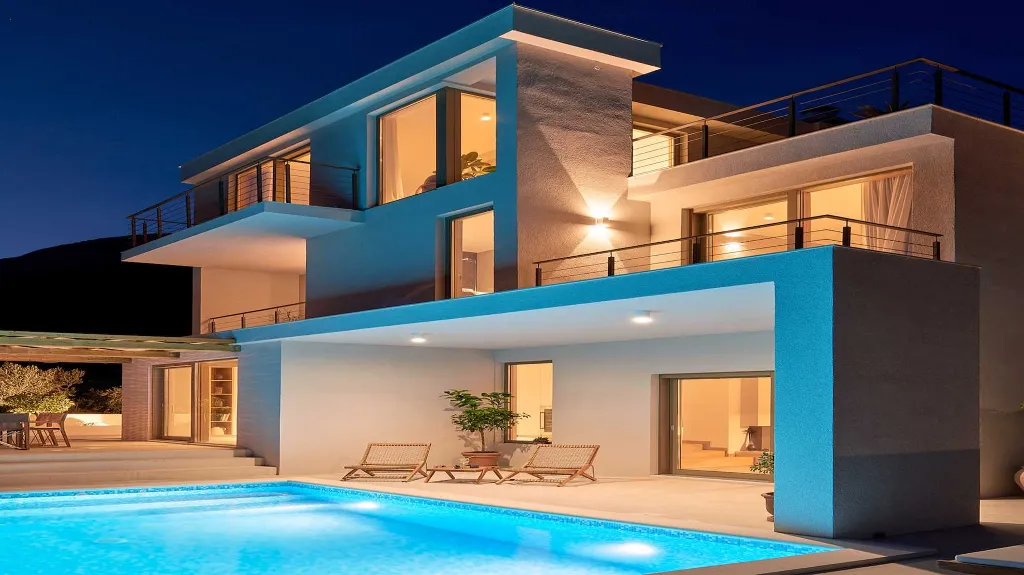 Poolside Villa with Sea Views in Sveta Nedjelja