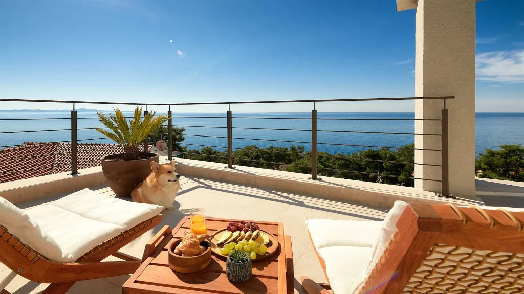 Poolside Villa with Sea Views in Sveta Nedjelja