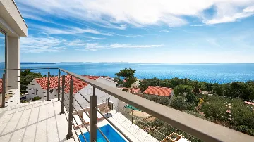 Poolside Villa with Sea Views in Sveta Nedjelja