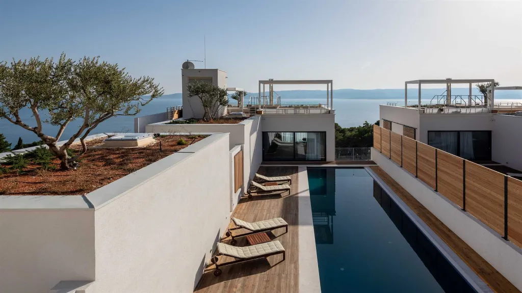 Marusici Villa with Adriatic Views and Rooftop Terraces