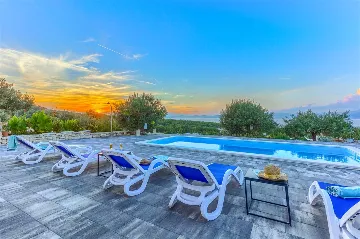 3-Bedroom Villa with Heated Pool in Supetar