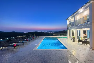 Villa with Heated Pool and Sea Views in Dvornica