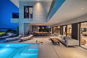 Seget Donji Villa for Up to 10 with Infinity Pool