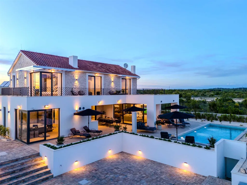 Family Villa with Spa & Heated Pool in Vodice