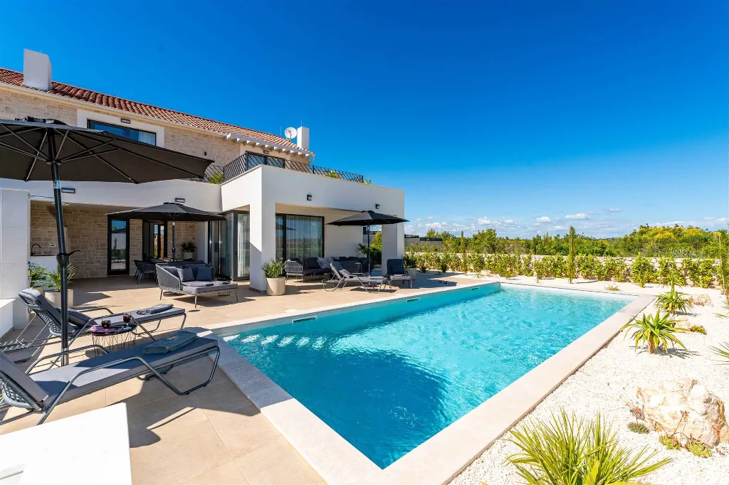 Family Villa with Spa & Heated Pool in Vodice