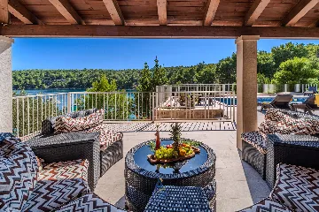 Seafront Villa with Heated Pool in Milna (Sleeps 10)