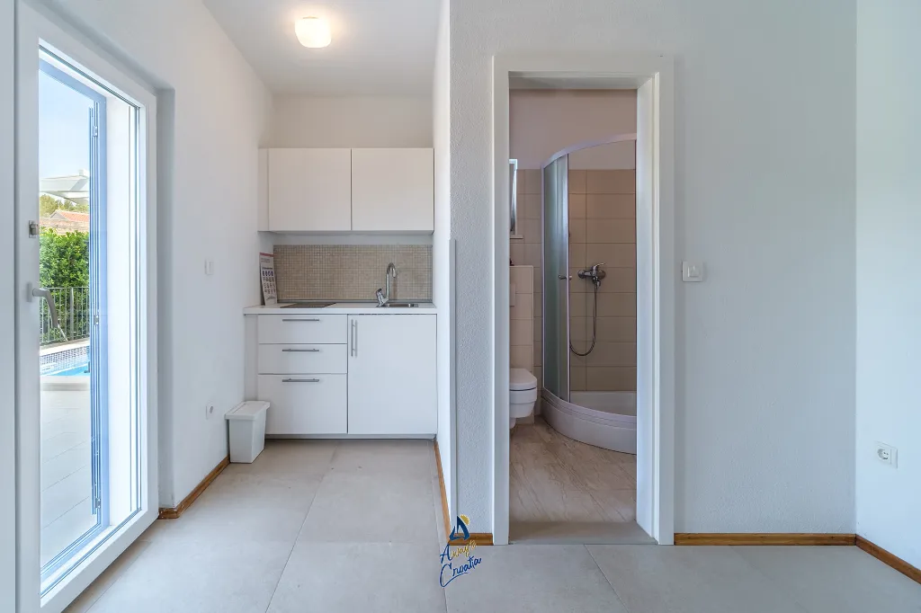 Milna Brač Villa with Heated Pool and Sea Views