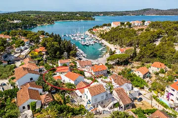 Milna Brač Villa with Heated Pool and Sea Views