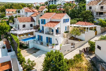 Milna Brač Villa with Heated Pool and Sea Views