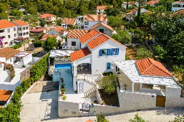 Milna Brač Villa with Heated Pool and Sea Views