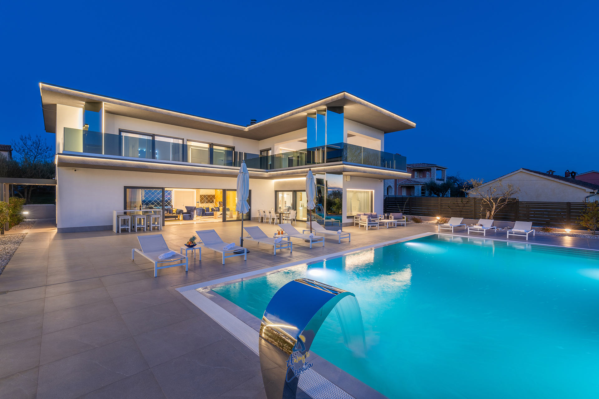 Image of Elegant 5-BR Villa with Heated Saltwater Pool & Chic Interiors Near the Coast