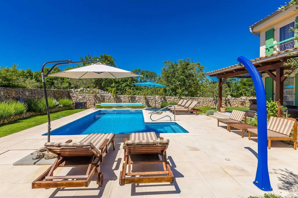 Villa with Heated Pool near Malinska (Sleeps 6)