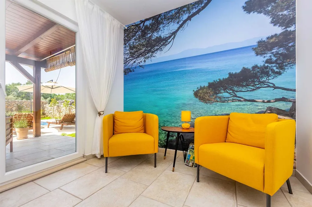 Villa with Heated Pool near Malinska (Sleeps 6)