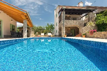 Stone House with Heated Pool in Vrh, Krk for 8–10