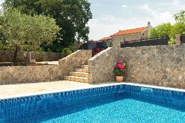 Stone House with Heated Pool in Vrh, Krk for 8–10
