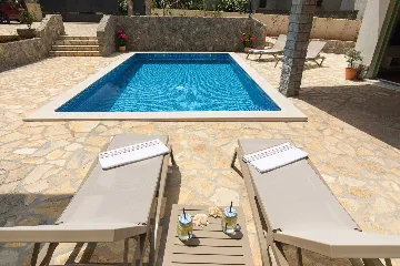 Stone House with Heated Pool in Vrh, Krk for 8–10