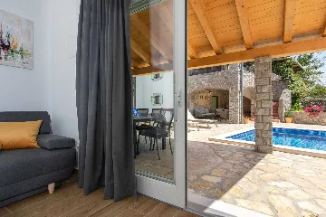 Stone House with Heated Pool in Vrh, Krk for 8–10