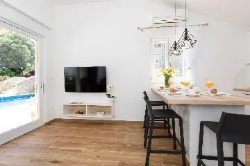 Stone House with Heated Pool in Vrh, Krk for 8–10