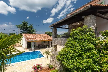 Stone House with Heated Pool in Vrh, Krk for 8–10