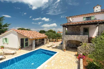 Stone House with Heated Pool in Vrh, Krk for 8–10