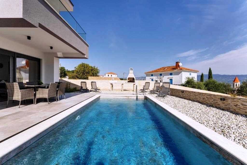 Holiday house ROSEMARY with pool and panoramic seaview