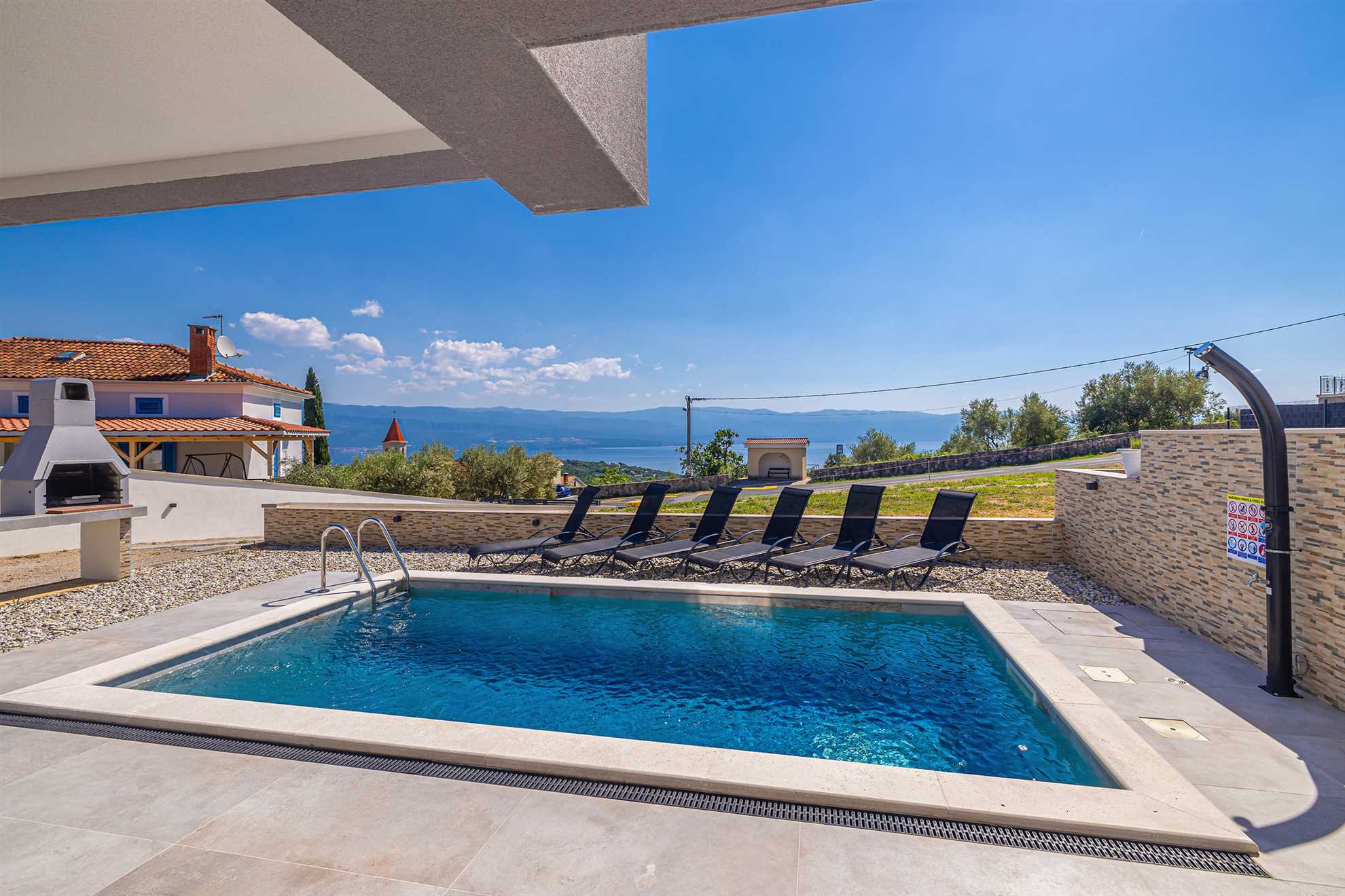 Holiday house ROSEMARY with pool and panoramic seaview