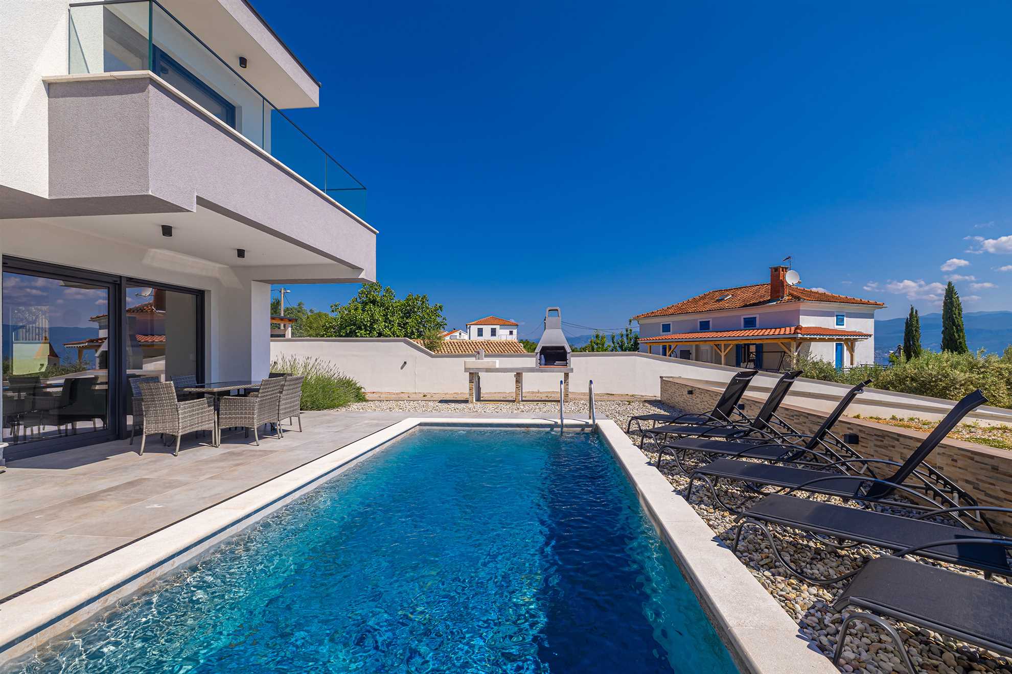 Holiday house ROSEMARY with pool and panoramic seaview