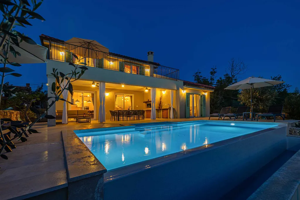 Villa in Klimno with Heated Pool and Sea View