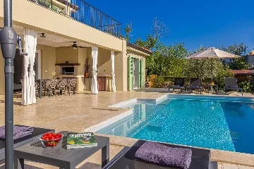 Villa in Klimno with Heated Pool and Sea View