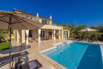 Villa in Klimno with Heated Pool and Sea View