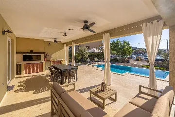 Villa in Klimno with Heated Pool and Sea View