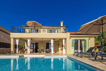 Villa in Klimno with Heated Pool and Sea View