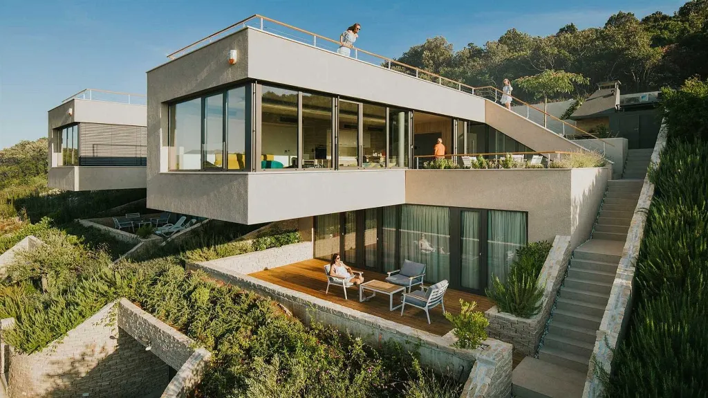 Villa with Infinity Rooftop Pools in Žrnovo