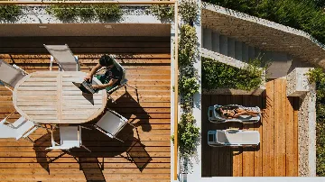 Villa with Infinity Rooftop Pools in Žrnovo