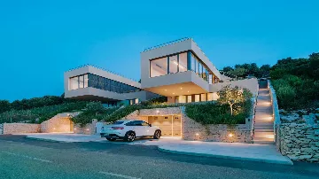 Villa with Infinity Rooftop Pools in Žrnovo