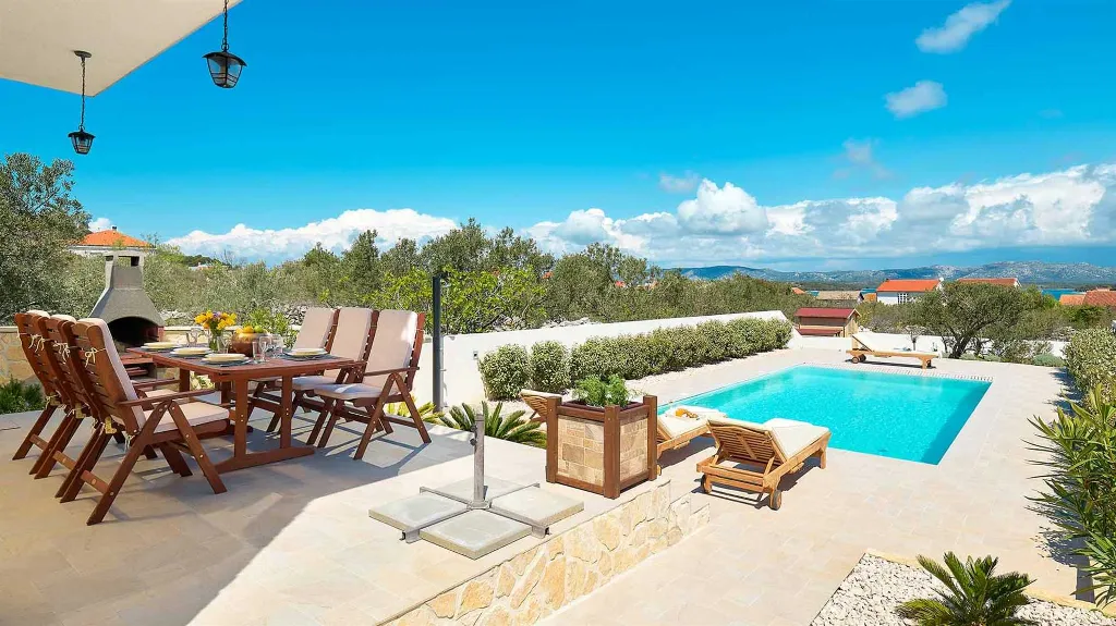 Murter Modern 4-Bedroom Villa with Pool