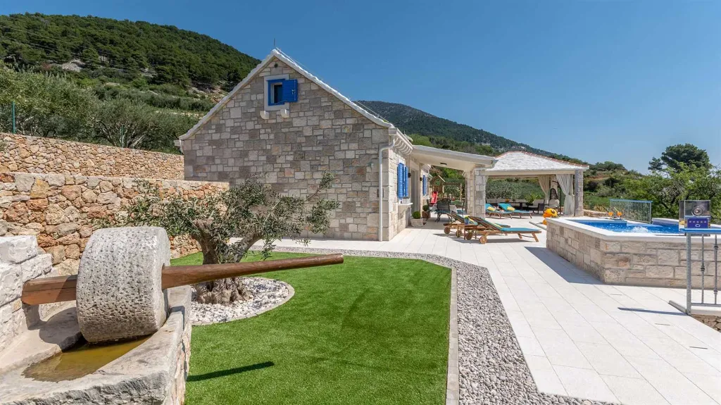 Stone Poolside Villa in Bol for Up to 6