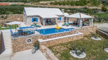 Stone Poolside Villa in Bol for Up to 6