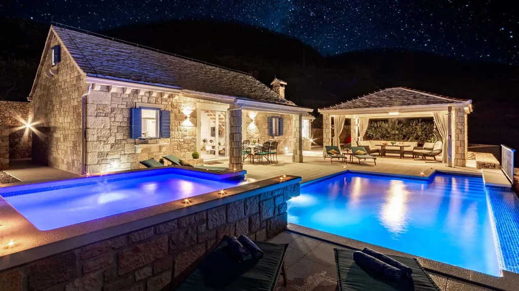 Stone Poolside Villa in Bol for Up to 6