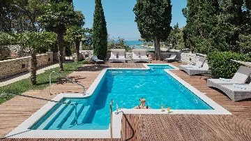 Beachfront Villa with Pool in Supetar (Sleeps 12)