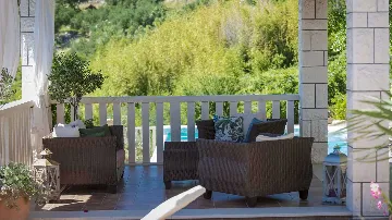 Stone Villa with Pool, Garden & Adriatic Views in Mlini